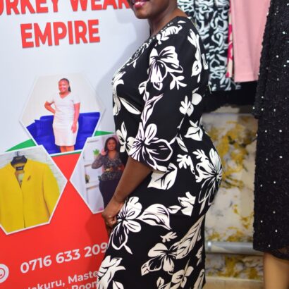 Shop the classic Monochrome Bloom Turkish dress at Turkey Wear Empire. Authentic Turkey quality, sizes 44-50. KSh 11,500. Located at Masters Plaza Nakuru. Delivery in Nairobi & countrywide.